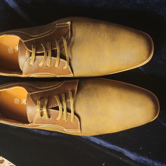 Ferro Aldo Mens Round-toe Contrast Stitching Lace-up Dress Oxfords - Picture 6 of 6